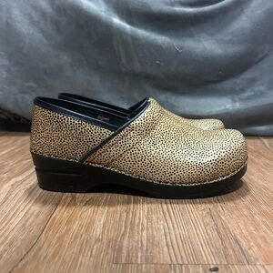 Sanita Tan and Black Clogs